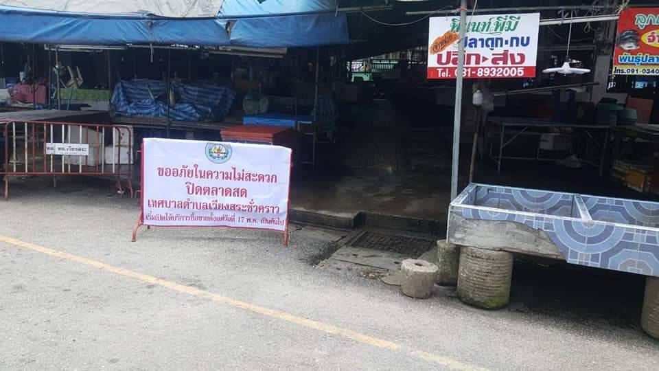 คำสั่ง ปิดตลาด ชั่วคราว  เปิดอีกที วันนี้ที่17 พค 64